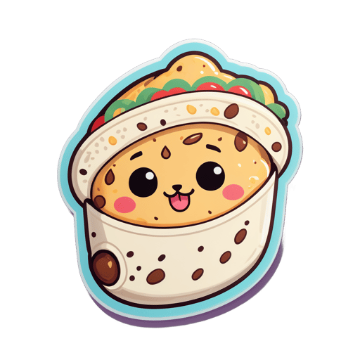 Burrito fofo sticker