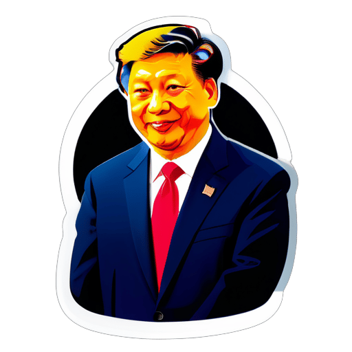 trump with xi sticker