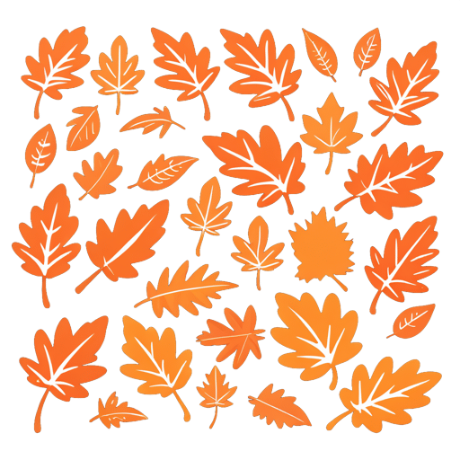 橙色的秋葉飄落 sticker