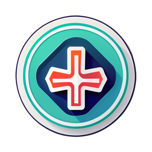 Logotipo para aplicativo Android de saúde sticker