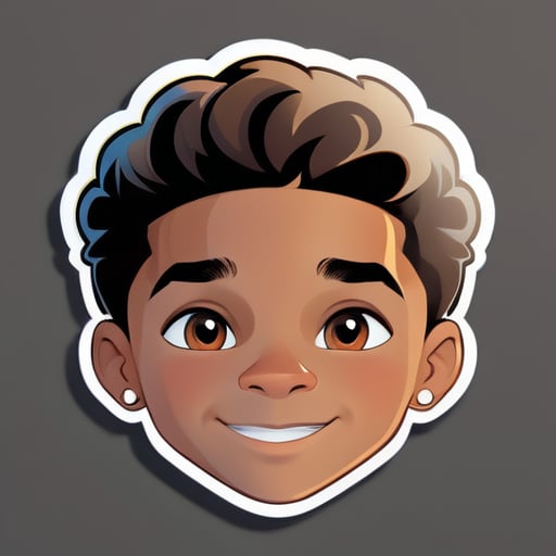 Handsome European and American mixed-race boy sticker