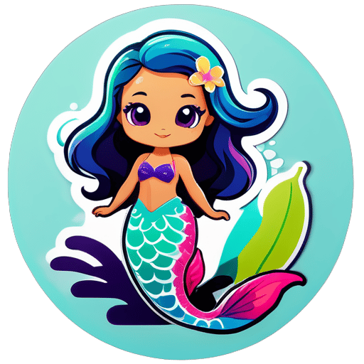 Sereia fofa
Mundo subaquático colorido
Criaturas aquáticas sticker