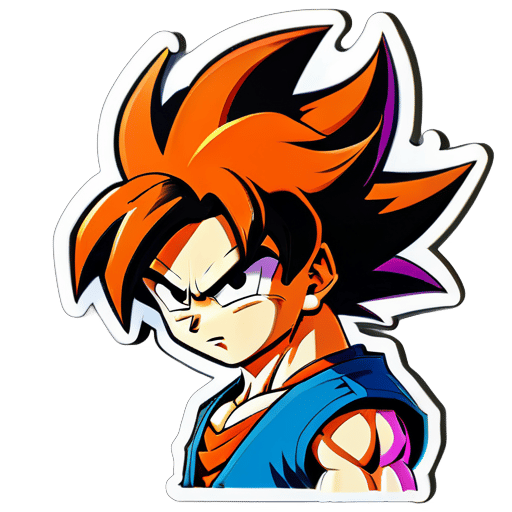 Dans l'animation Dragon Ball, Goku sticker