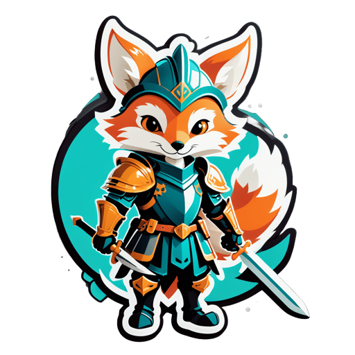 Clever Fox Knight sticker