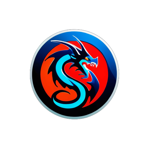 create a cool sticker of kali linux logo, include the dragon sticker