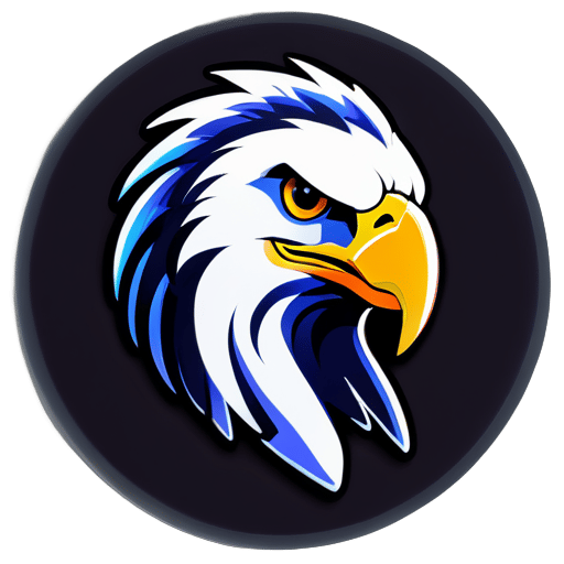 crear un logotipo de estudio de animación con un águila, el nombre del estudio es I.L.O sticker