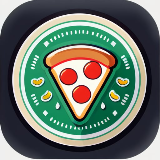 generate a sticker for a pizza shop  sticker
