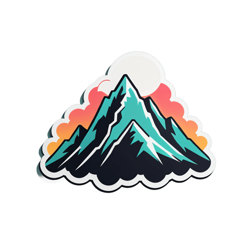 Minimalist Mountain Outline sticker