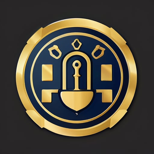 'ЗСК'という会社のロゴ（鍵と金具製品という意味）。同社は室内ドア用の金物を販売しています。 sticker