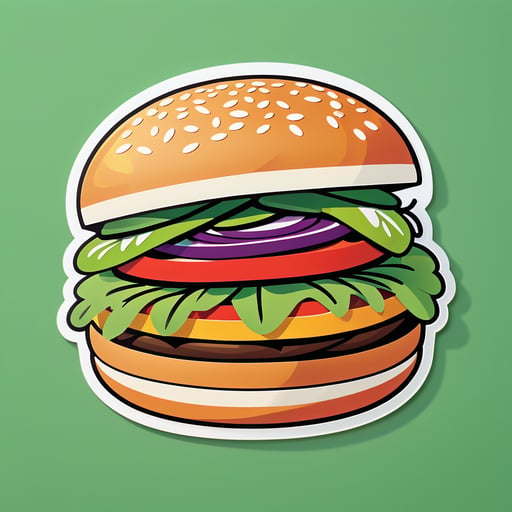 Burger végétarien frais sticker