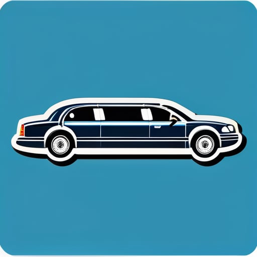 Raumversion der Luxuslimousine in Langversion sticker