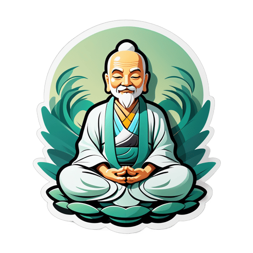 Tranquil Zen Master sticker