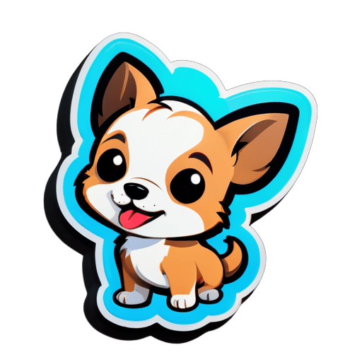 a cute dog sticker