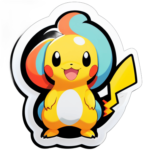 oi, você pode criar um adesivo para Pokémon sticker