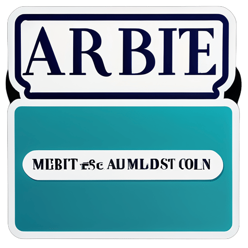Membuat design text Nama Abdul Muti sticker