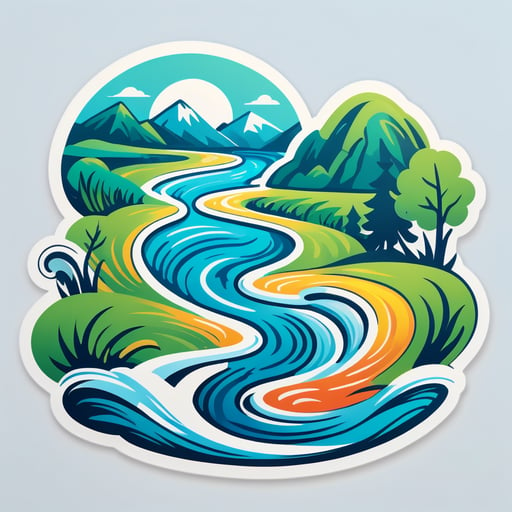 Winding River sticker