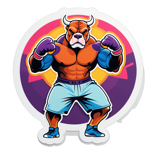 Boxeur Fort Bull sticker