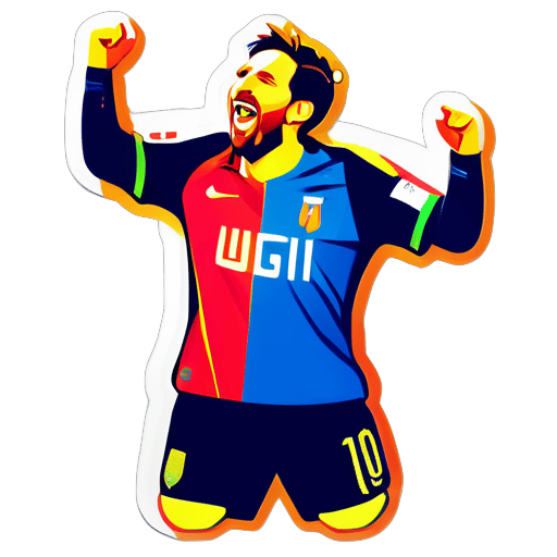 célébration de but de Messi sticker