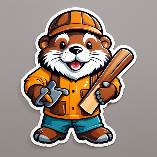 Crafty Beaver Carpenter sticker