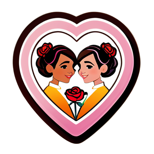 Adapted Computing By juanito magallón a rose and a text that says my cool sisters I love them very much, mayra, ana and blanca noses sticker