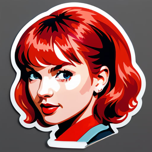 Red-haired Taylor Swift sticker