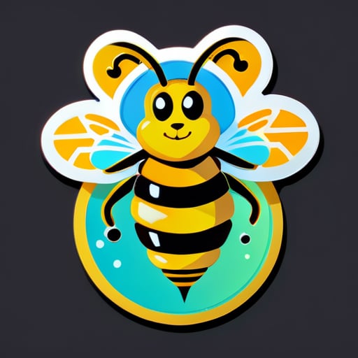 honey bee as chemist sticker