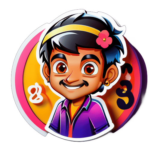 create with including name Ramki loves Shalini sticker