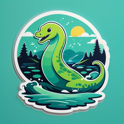 Lovely Loch Ness Monster sticker