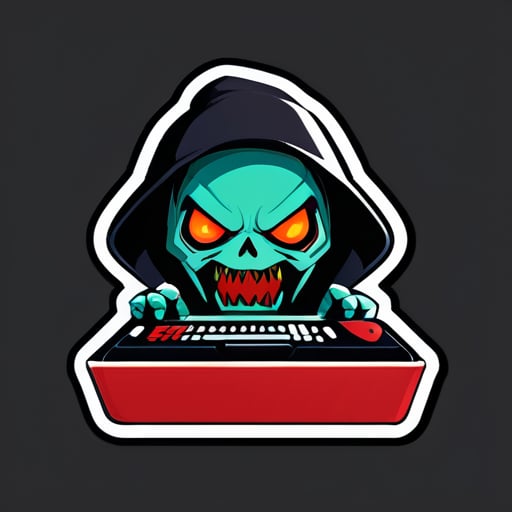 make a gaming + horror stickers for my laptop sticker