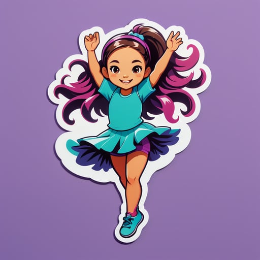 a girl dancing sticker