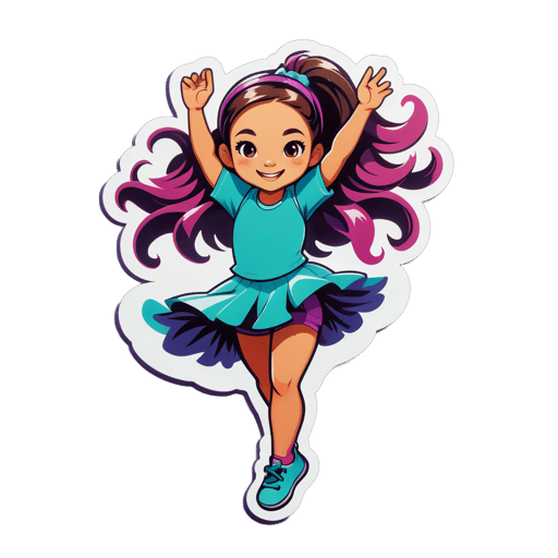 một cô gái đang nhảy múa sticker