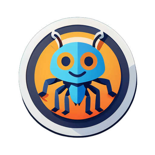 debug club where our logo is like a bug with 6 legs presenting the DEBUG sticker