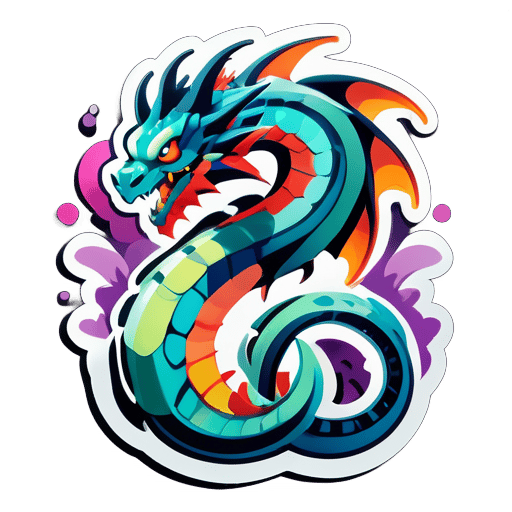 autocollant d'un dragon guérisseur sticker