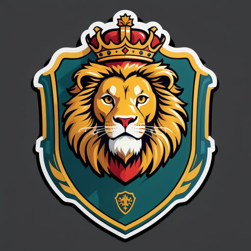 Escudo de León Real sticker