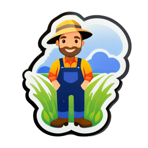 A farmer sticker