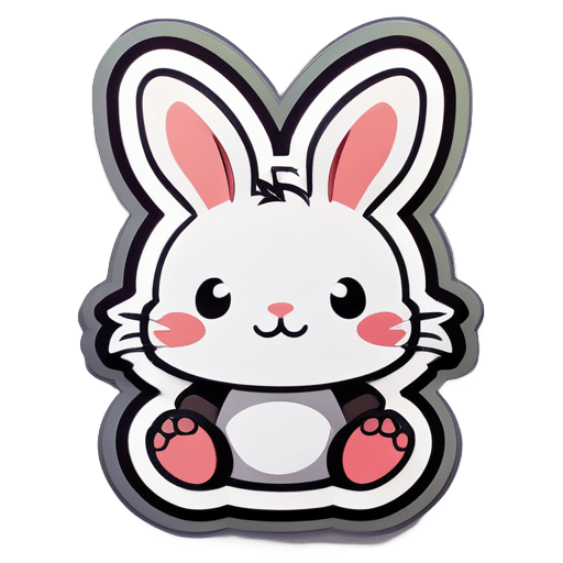 A cute rabbit sticker