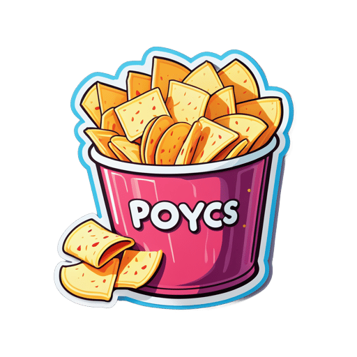 Delicious Snacks Chips sticker