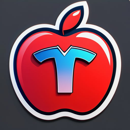 apple Tesla 的混合标签 sticker