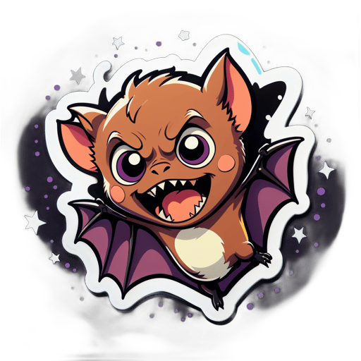 Meme do Morcego Assustado sticker