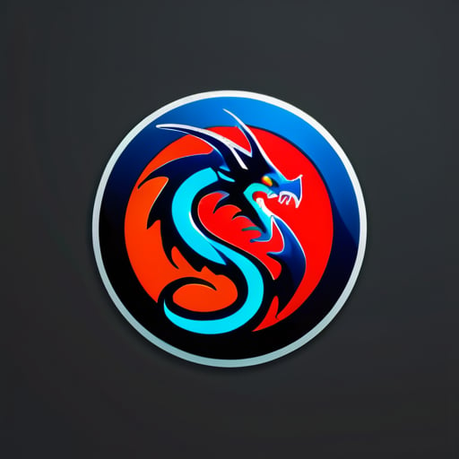 create a cool sticker of kali linux logo, include the dragon sticker