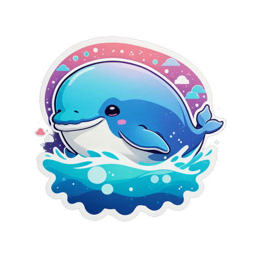 Dreamy Whale Meme sticker