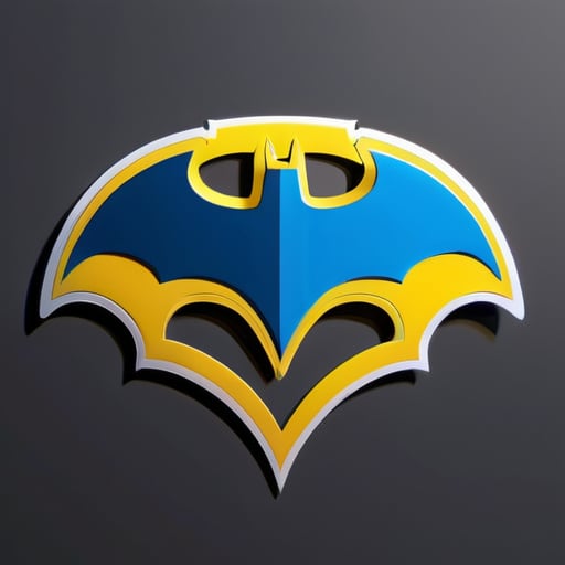 蝙蝠侠三维标志 sticker