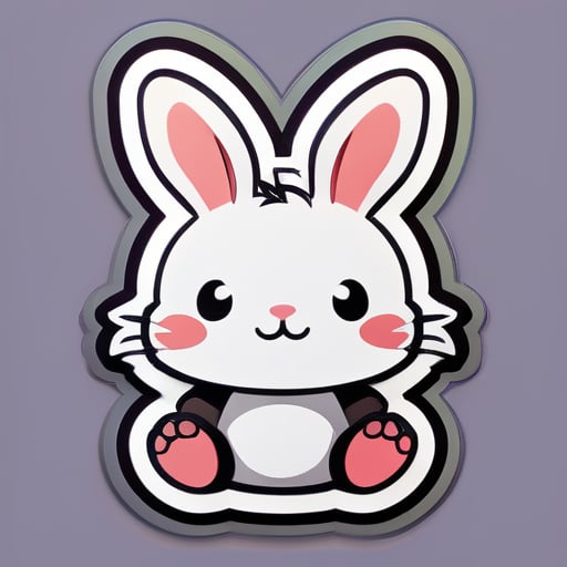 A cute rabbit sticker