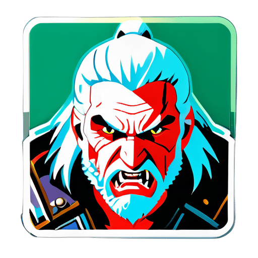 witcher 3 geralt angry sticker