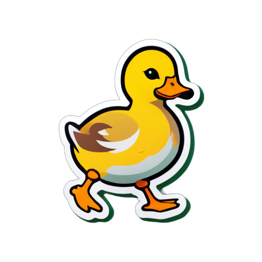 walking duck gif
 sticker