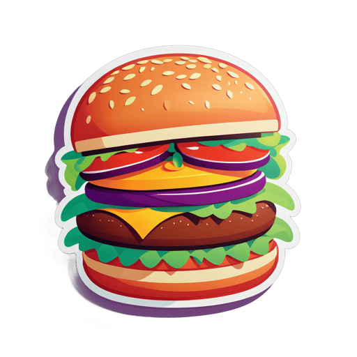 Delicious Veggie Burger sticker