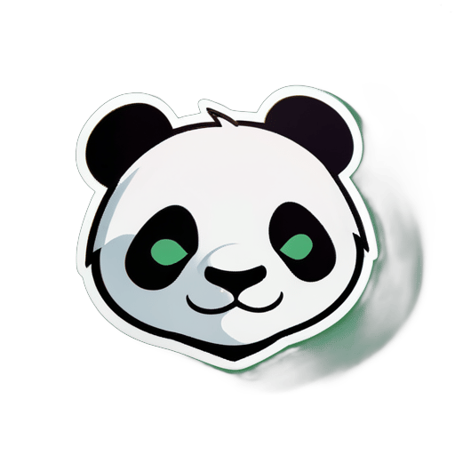 Panda smoke bamboo sticker
