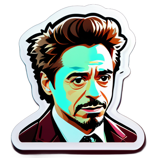 pegatina de Robert Downey Jr sticker