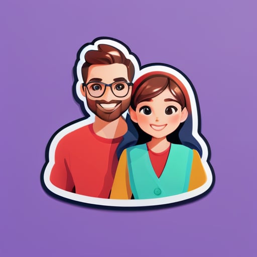 Créer deux avatars animés de couple sticker
