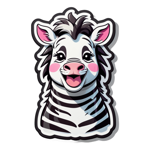Relieved Zebra Meme sticker